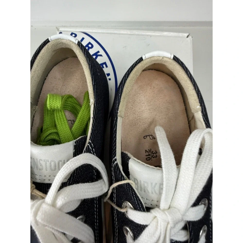 Birkenstock Arran Blue Denim Sneakers Shoes 33 US L2‎ 448301 Youth Size 2 NWB